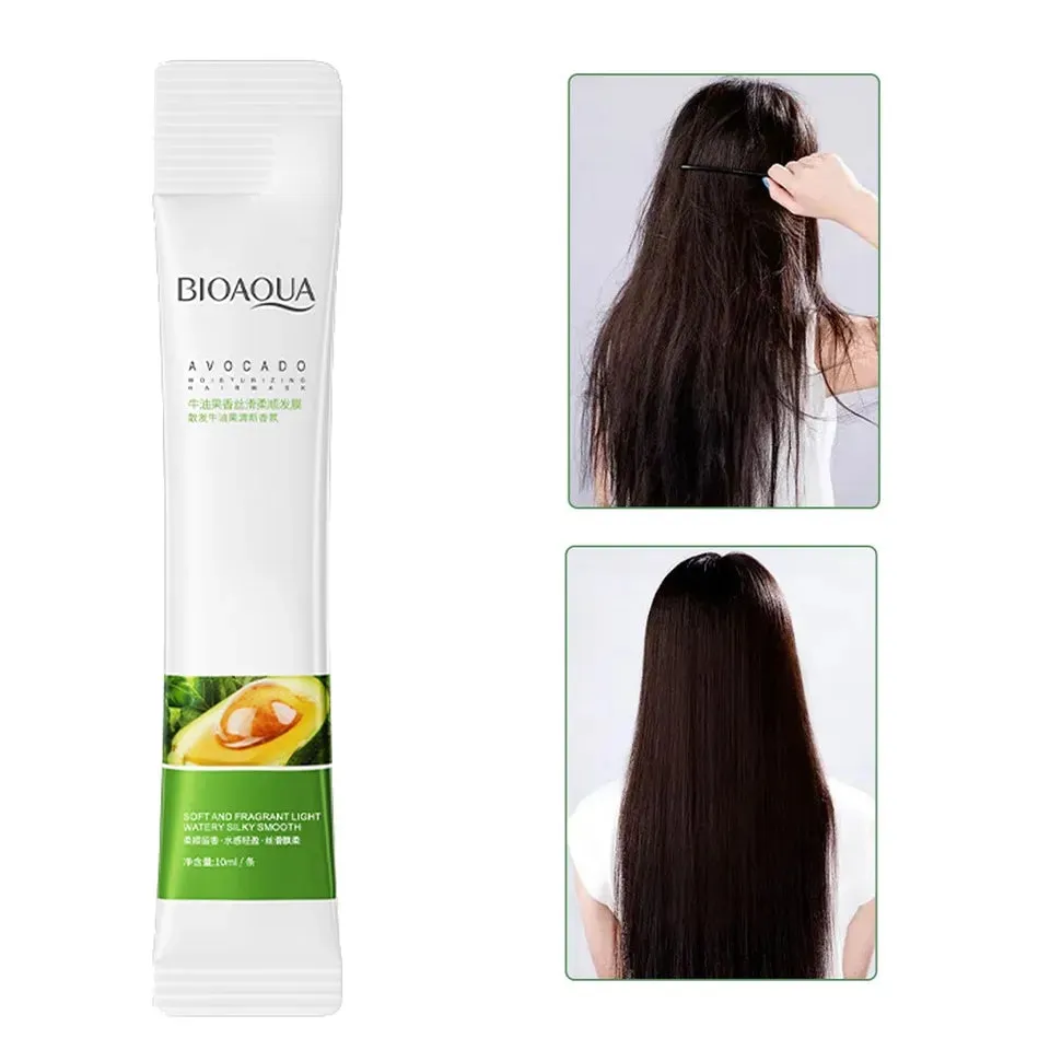 10 ml x 20 pcs Moisturizing hair mask bioaqua with avocado extract avocado moisturizing hair mask,