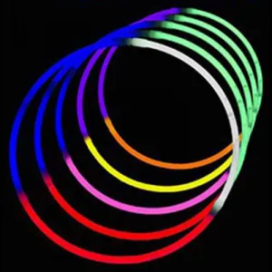 24 Inch Tri-Color Glow Stick Necklaces - Assorted Colors Mix