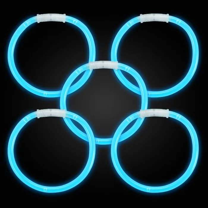 8 Inch Premium Blue Glow Stick Bracelets