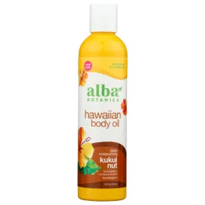 Alba Botanica - Massage Oil Kukui Nut, 8.5 Oz - Pack of 1