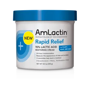 Amlactin Rapid Relief Lactic Acid Restoring Cream 12oz