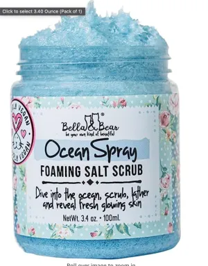 Bella & Bear - Ocean Spray Foaming Salt Scrub - Travel Size