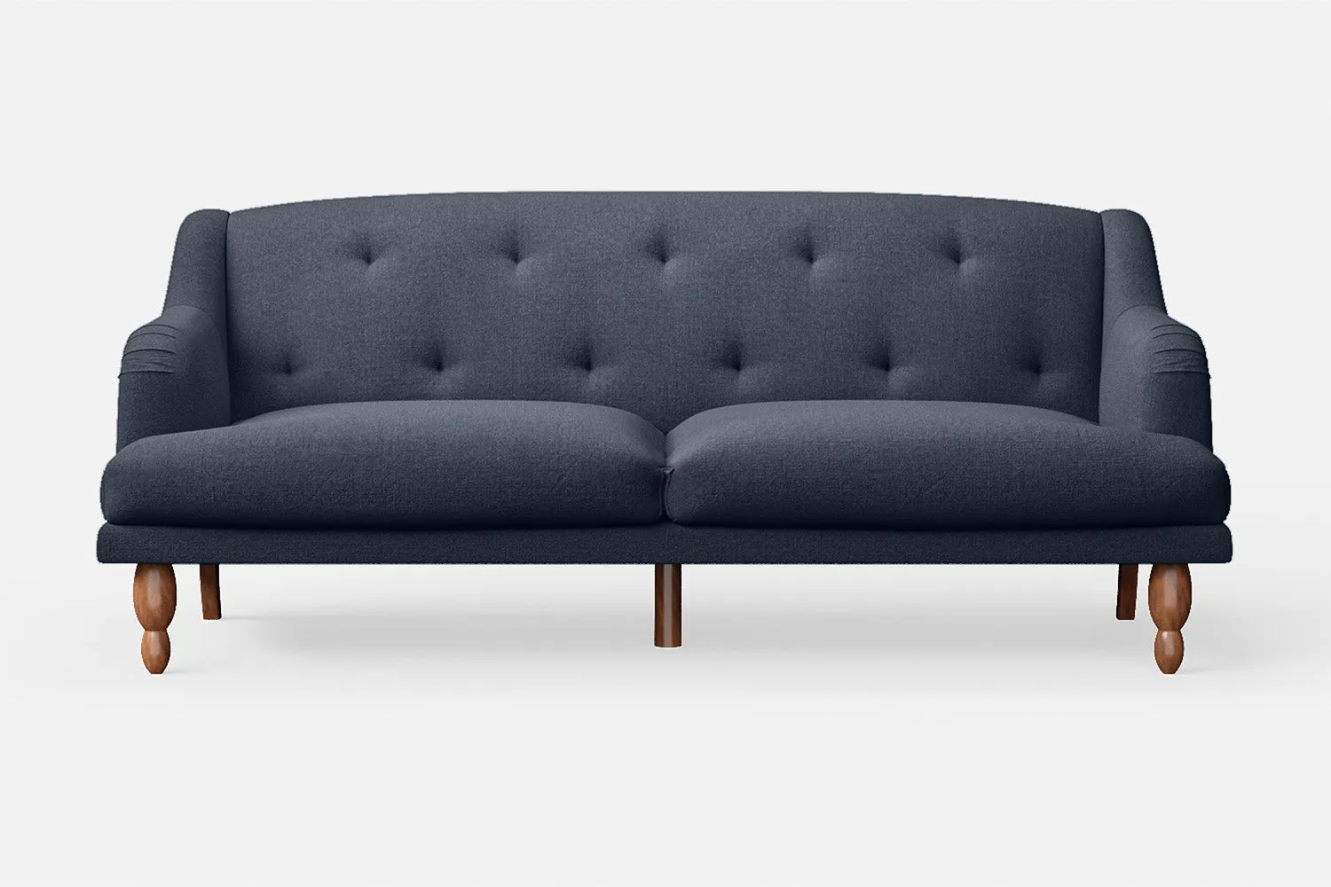 Burlington 4 Seater Sofa Dark Blue Linen Fabric