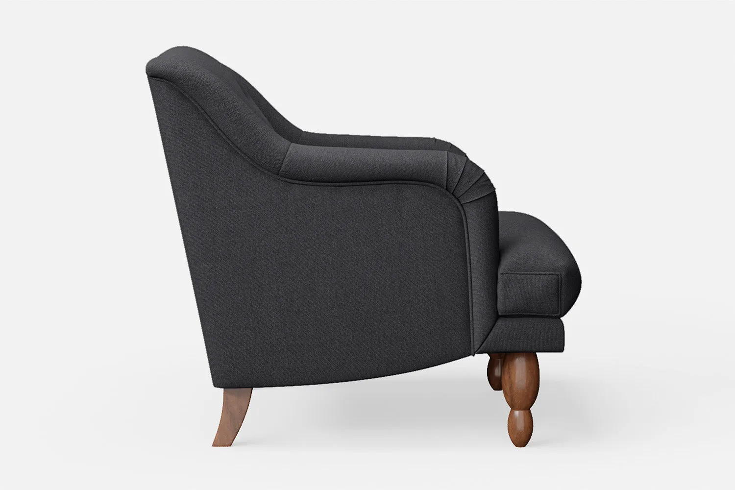 Burlington Armchair Dark Grey Linen Fabric