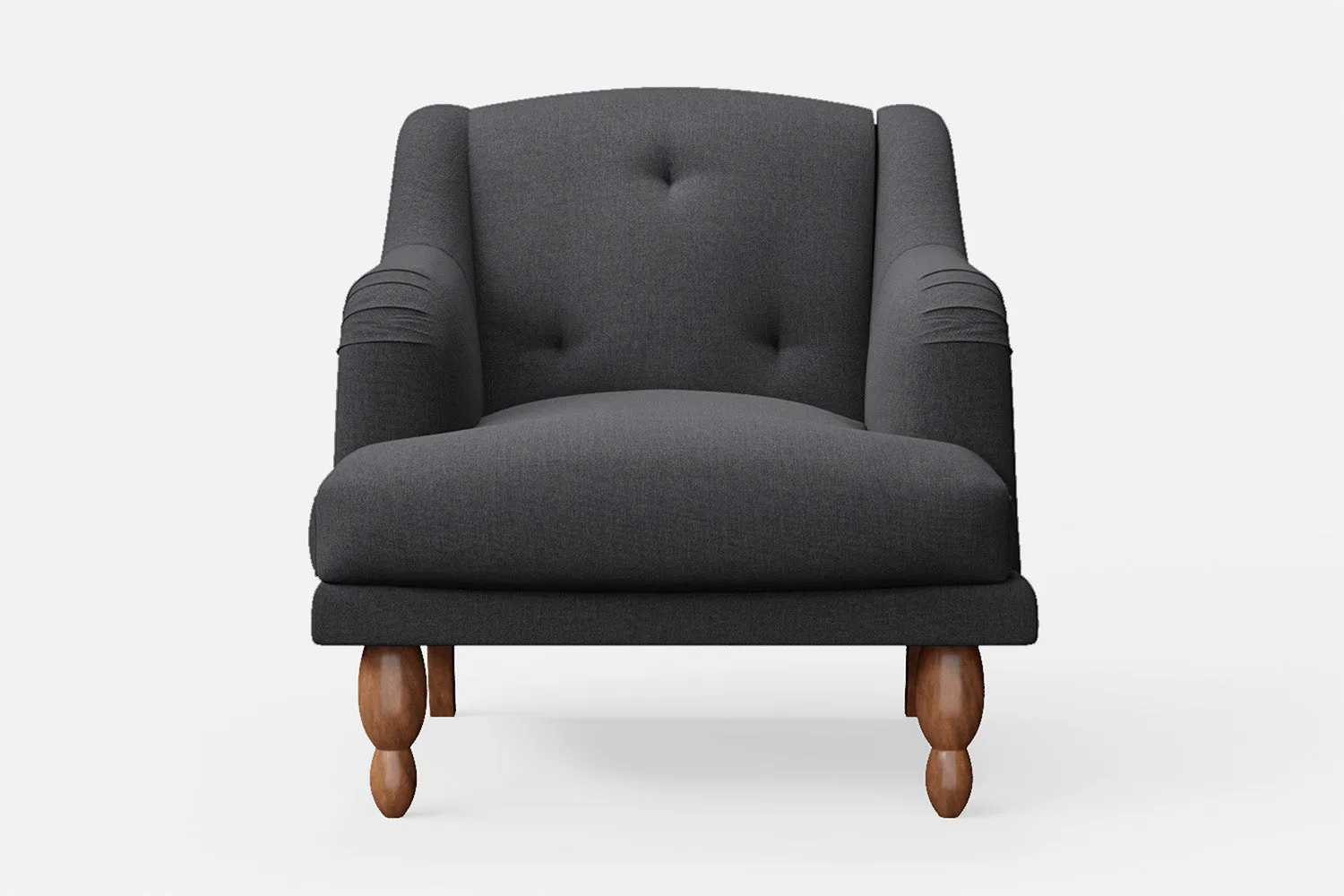 Burlington Armchair Dark Grey Linen Fabric