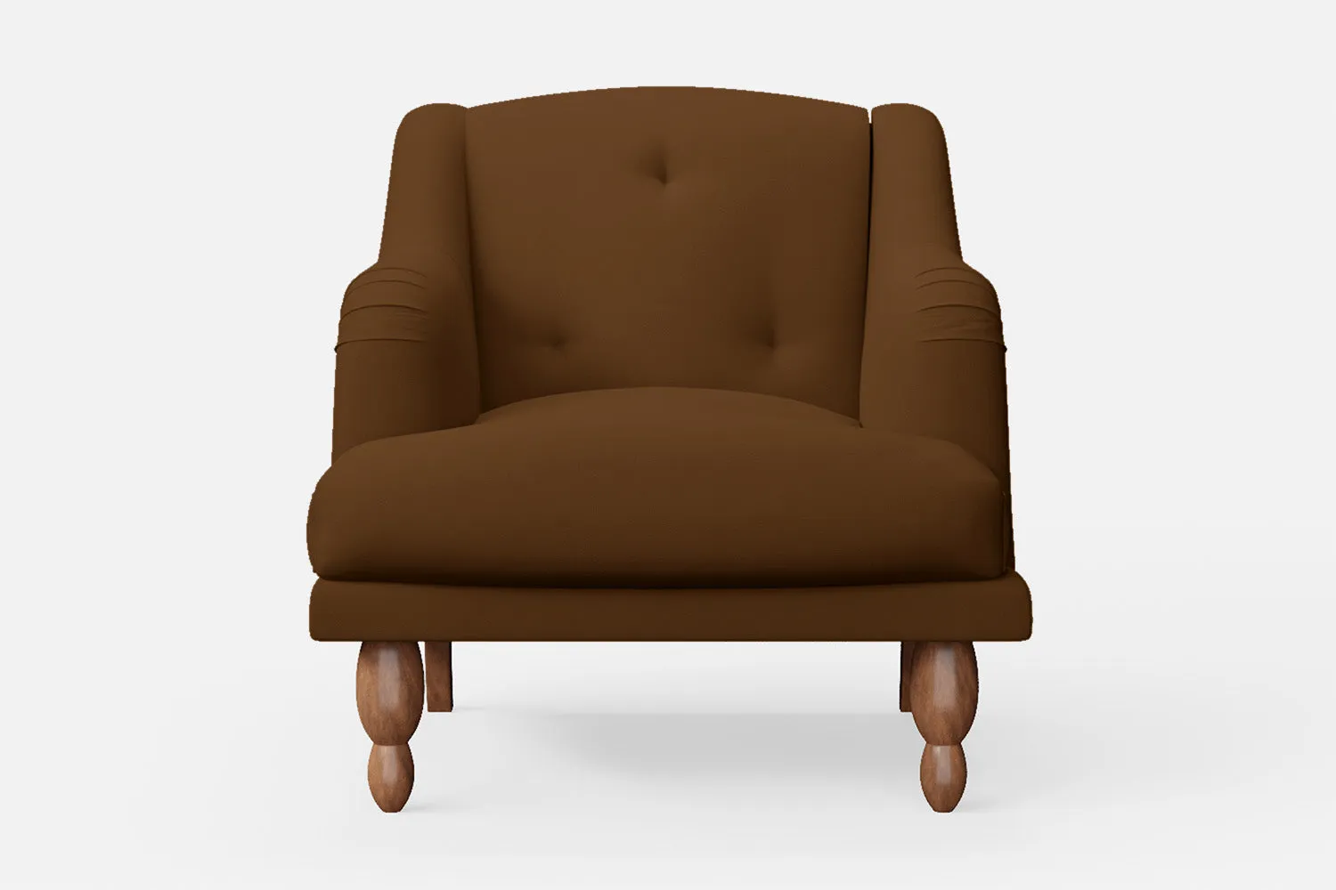 Burlington Armchair Walnut Brown Leather