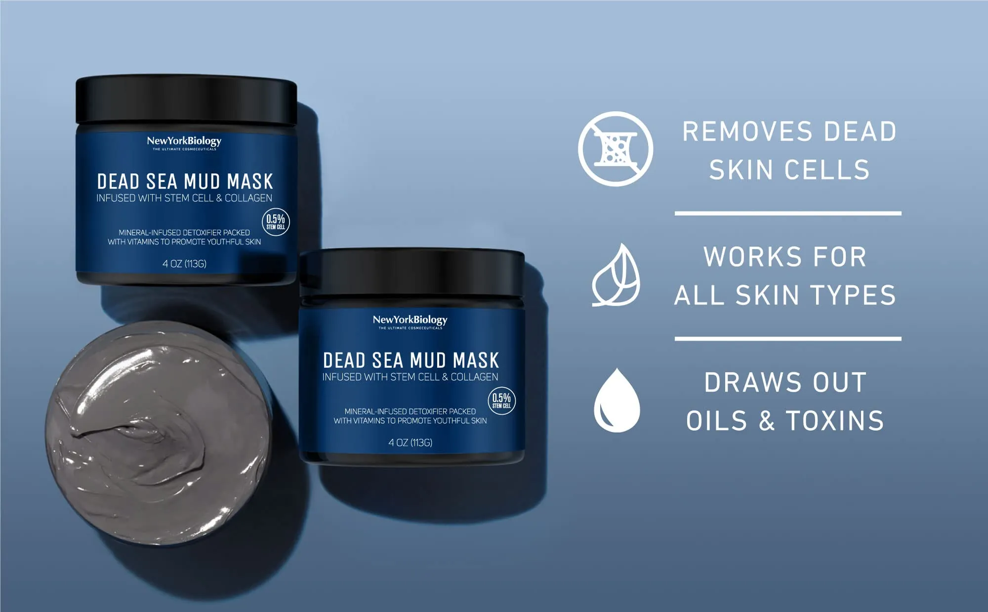 Dead Sea Mud Mask for Face and Body with Stem Cell and Collagen