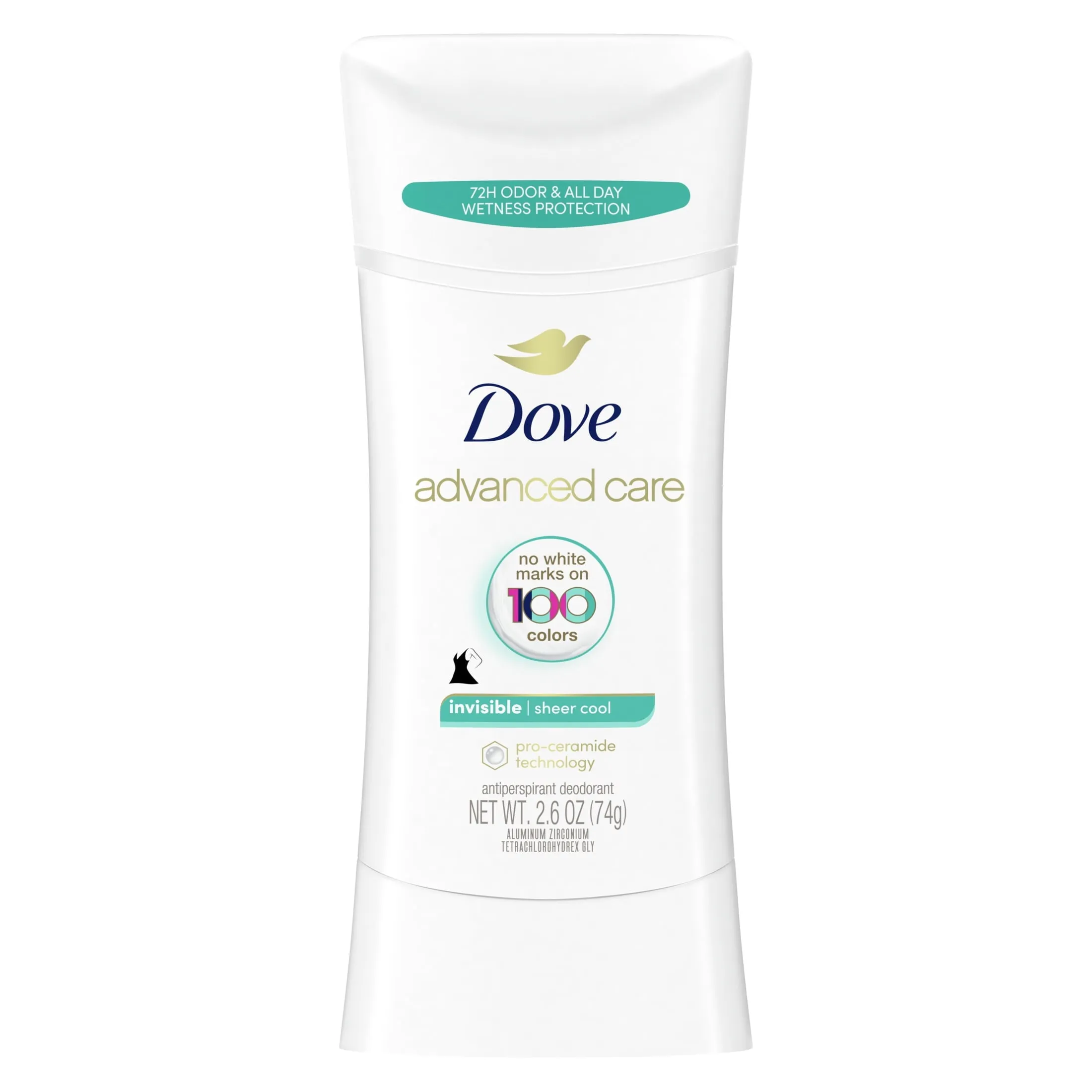 Dove Advanced Care Long Lasting Women's Antiperspirant Deodorant Stick, Grapefruit, 2.6 oz