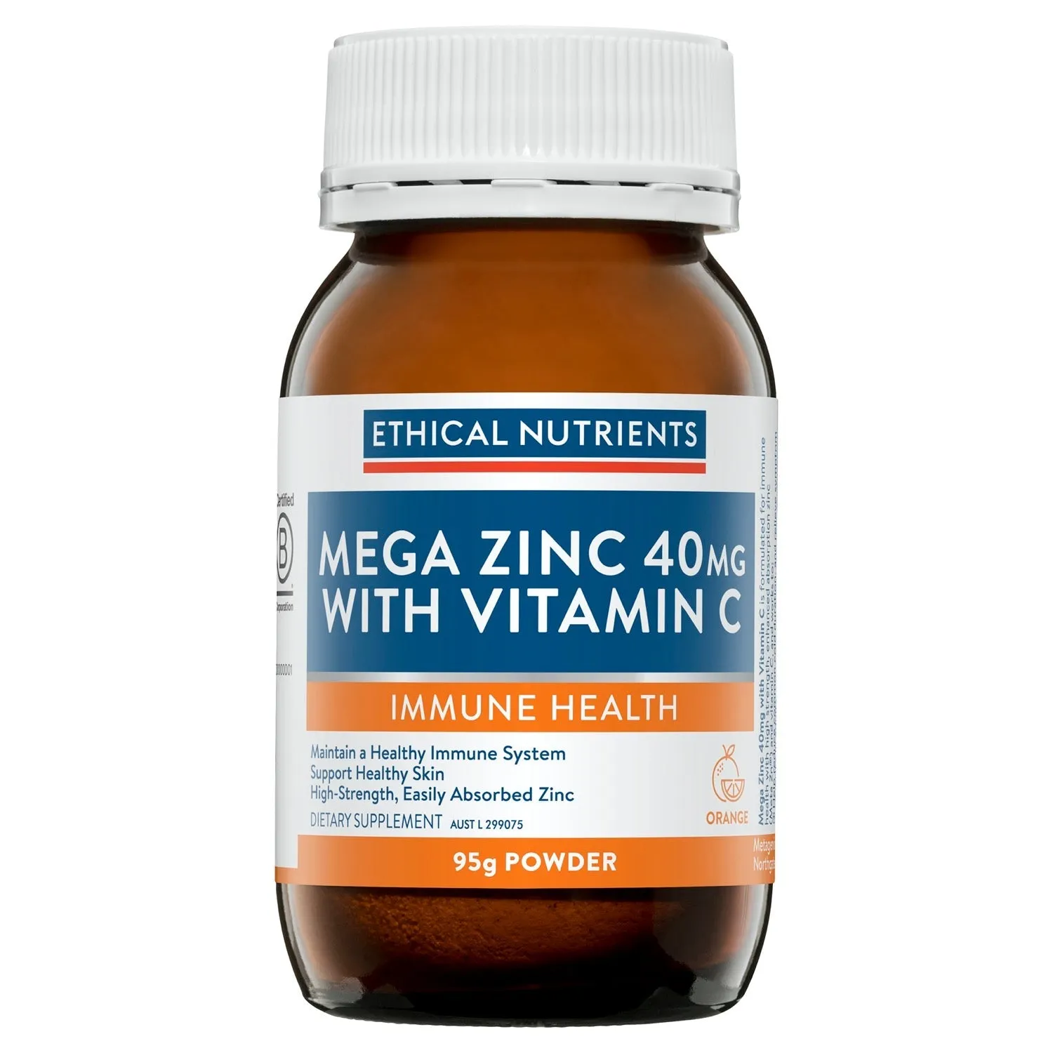 Ethical Nutrients Mega Zinc 40mg Powder