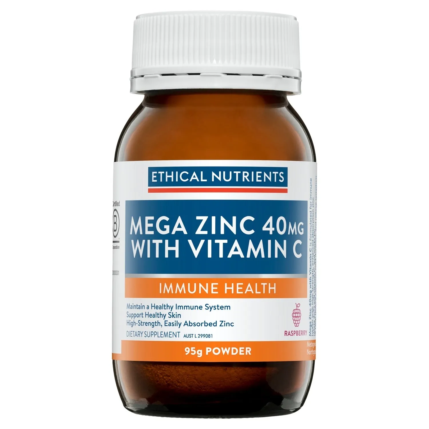 Ethical Nutrients Mega Zinc 40mg Powder