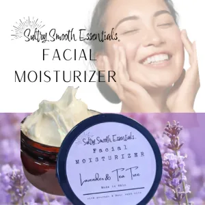 Facial Moisturizer - Original Lavender   Tea Tree, Hemp   Avocado Oils, Deep and Nourishing facial treatment