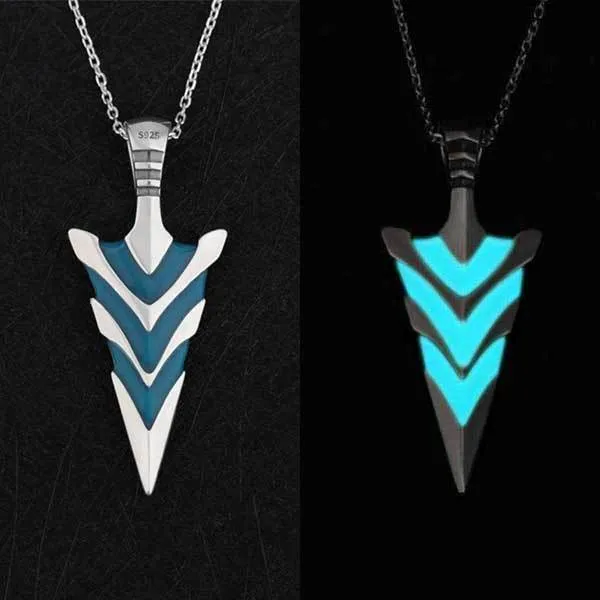 Glow In The Dark Arrowhead Necklace