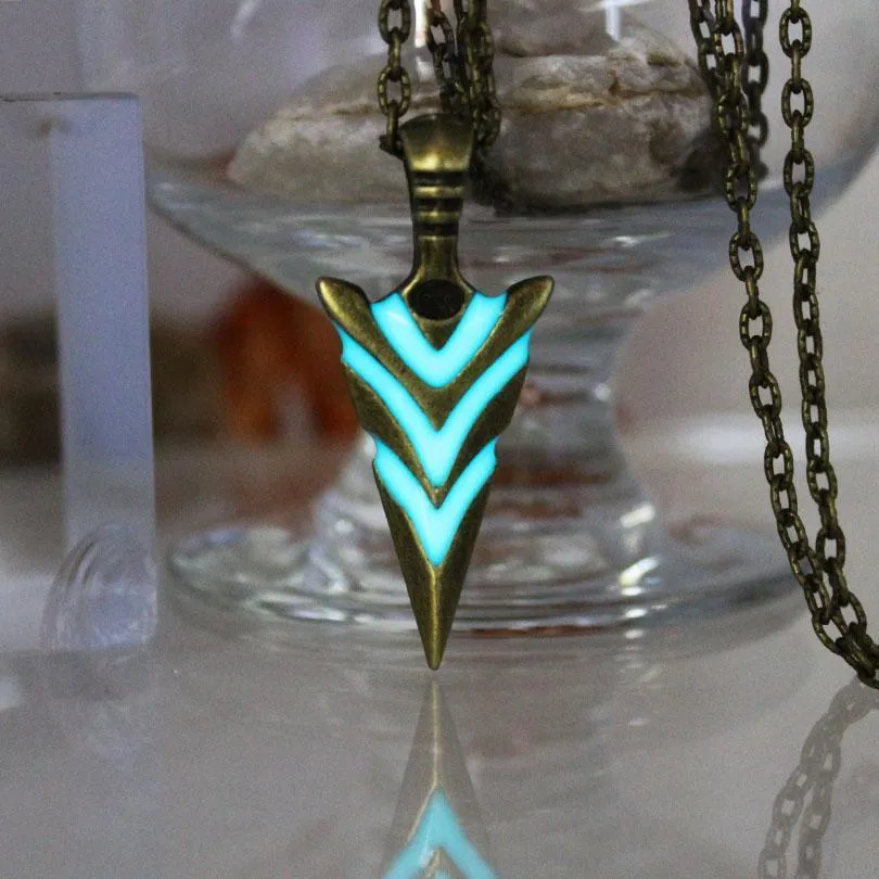 Glow In The Dark Arrowhead Necklace