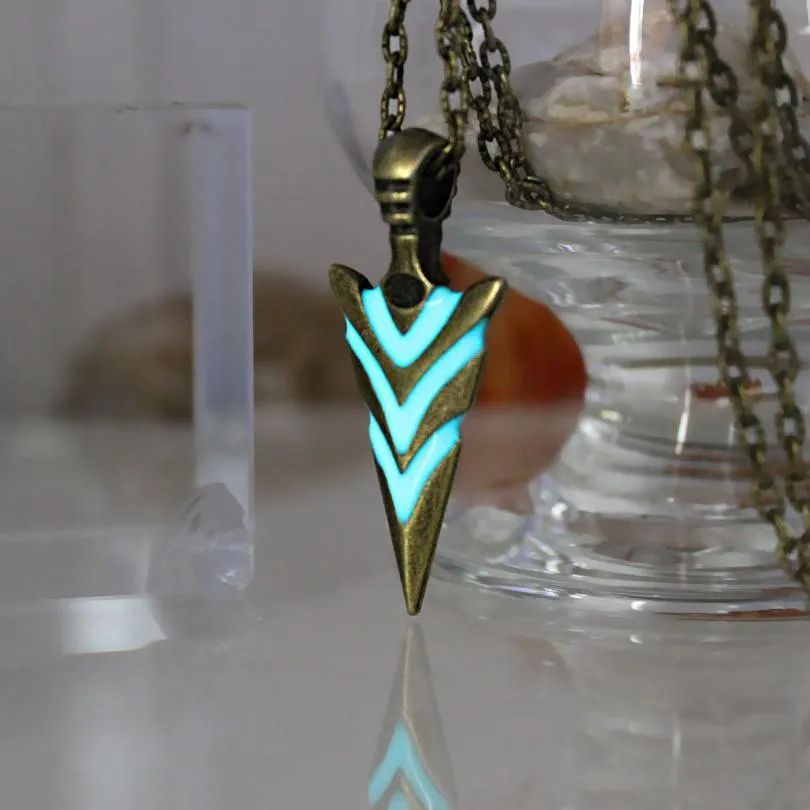 Glow In The Dark Arrowhead Necklace