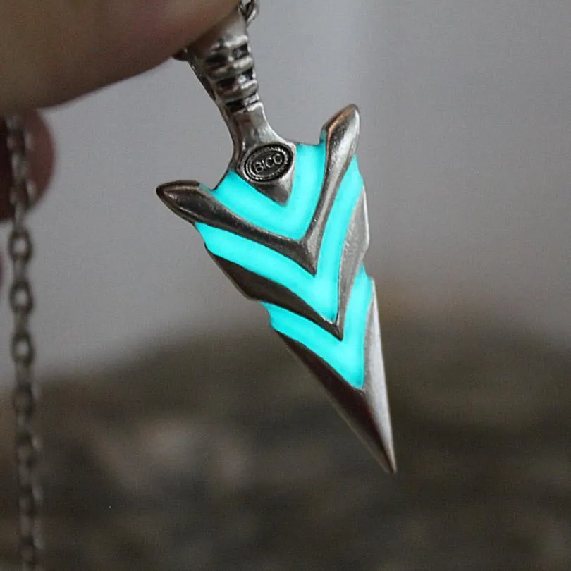 Glow In The Dark Arrowhead Necklace