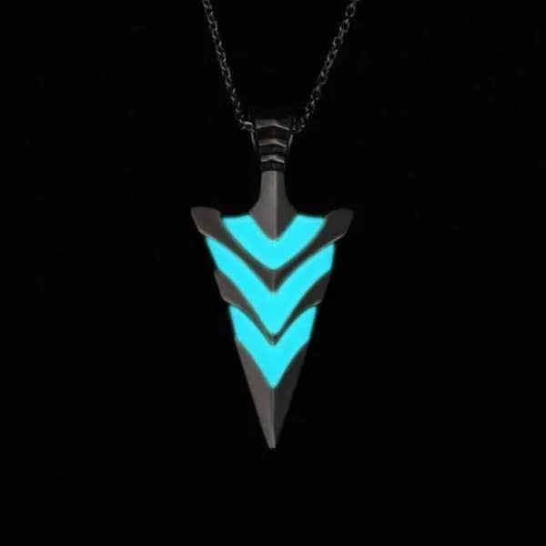 Glow In The Dark Arrowhead Necklace