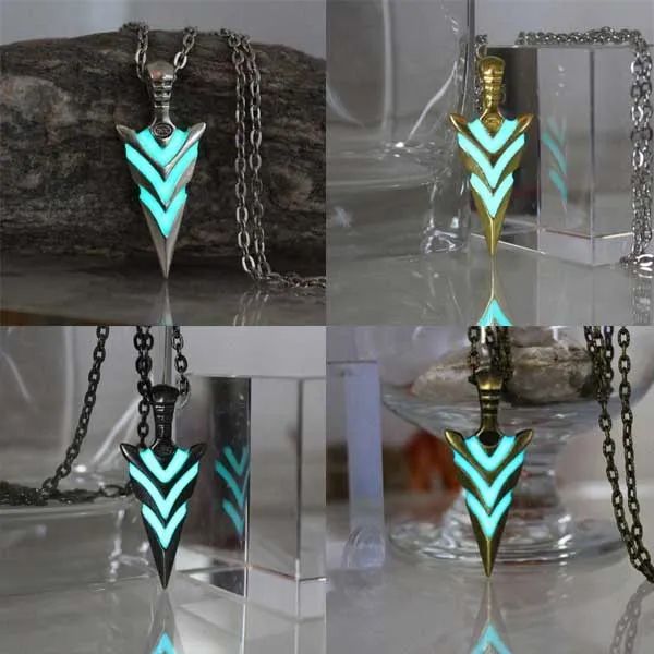 Glow In The Dark Arrowhead Necklace