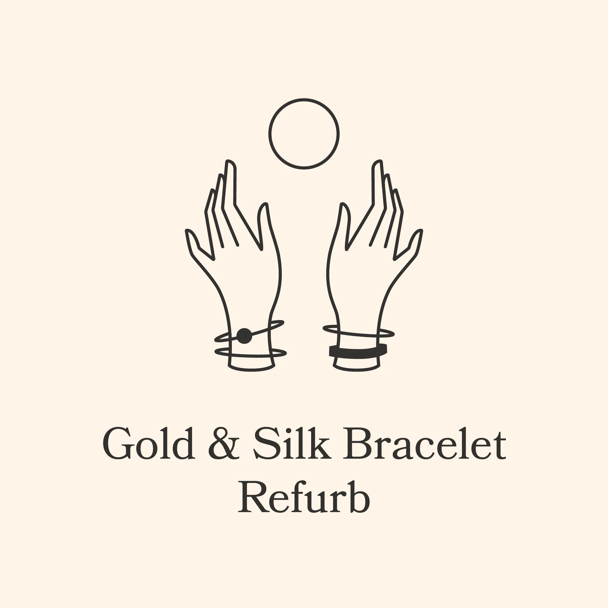 Gold and Silk Bracelet Refurb