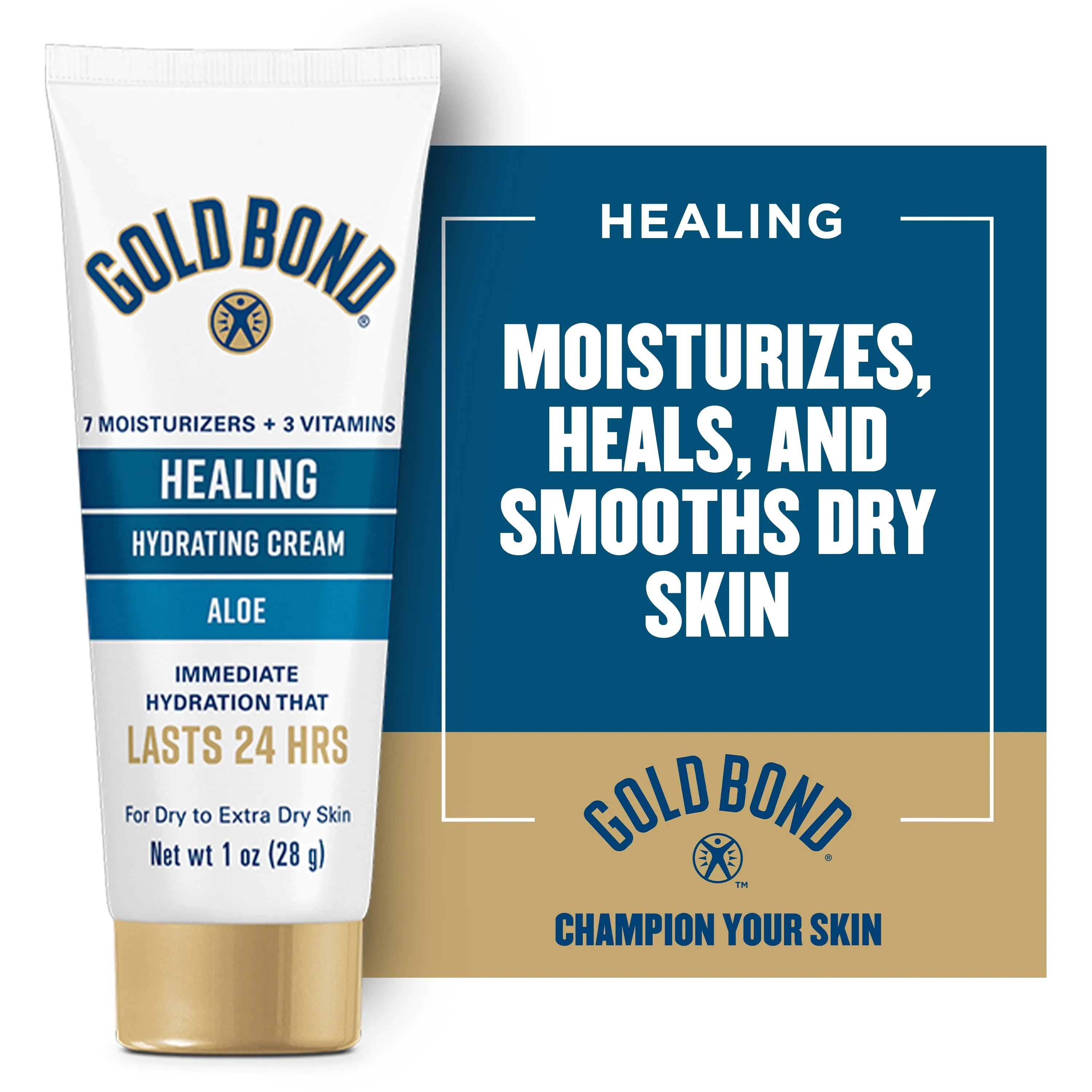 Gold Bond Healing Hydrating Lotion, 1 oz., With Aloe, 24HR Hydration