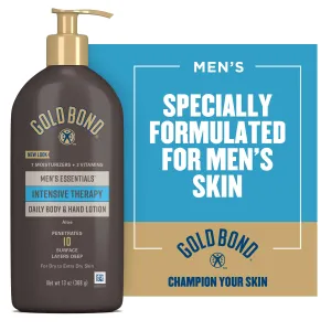 Gold Bond Men's Essentials Intensive Therapy Hand and Body Lotion & Cream for Extra Dry Skin 13oz