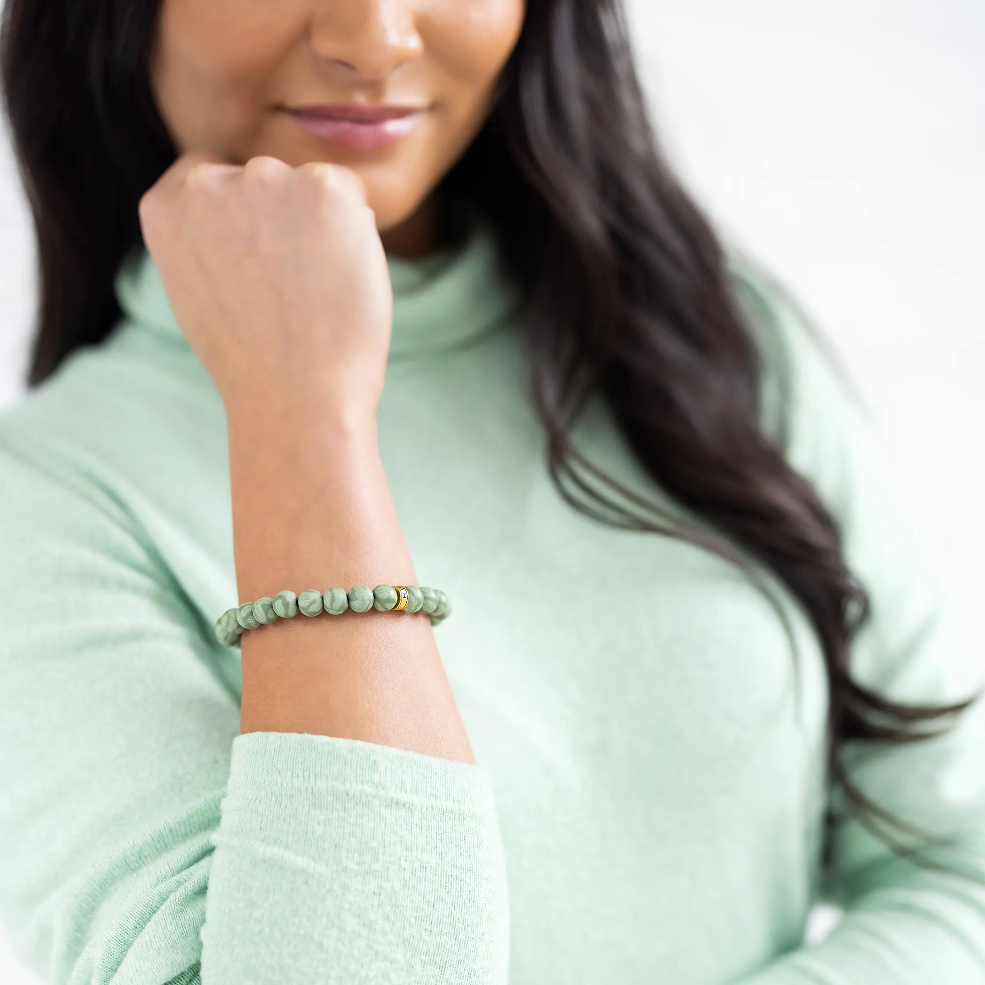 Green Fern Stack Bracelet