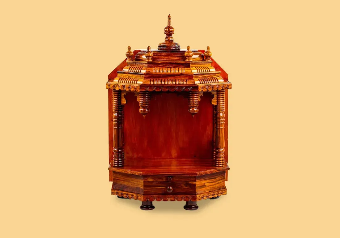 Handcrafted Premium Wooden Temple