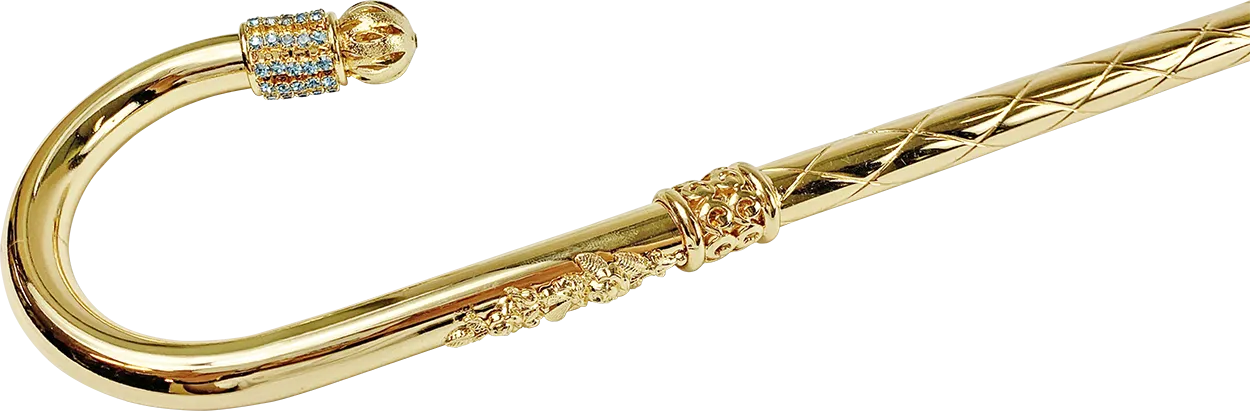 Luxury Gold plated 24K walking stick