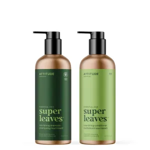 Nourishing Shampoo & Conditioner Infused with Essential Oils : super leaves™ essential oils