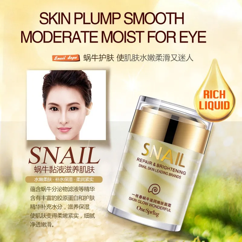 OneSping Snail Cream Anti Wrinkle and Nourishing Acne Treatment Faical Skin Care Moisturizer Repair Face Cream