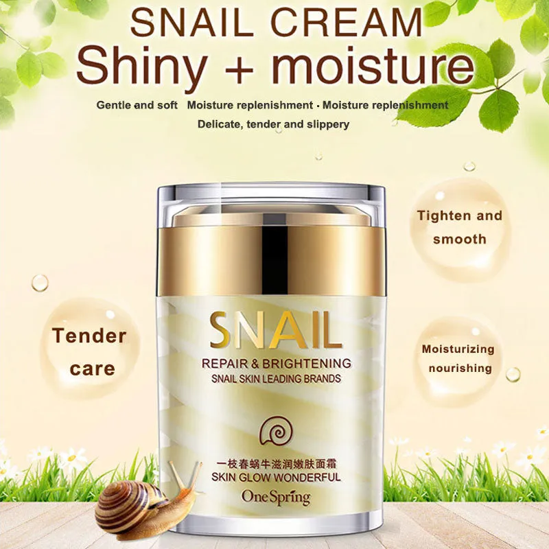 OneSping Snail Cream Anti Wrinkle and Nourishing Acne Treatment Faical Skin Care Moisturizer Repair Face Cream