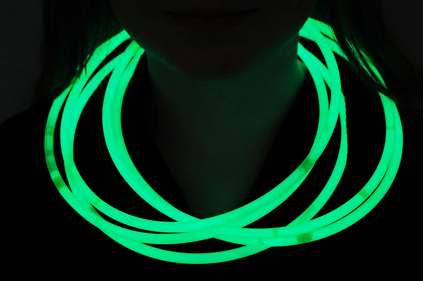 Premium Jumbo Green Glow Necklaces- 50 per package