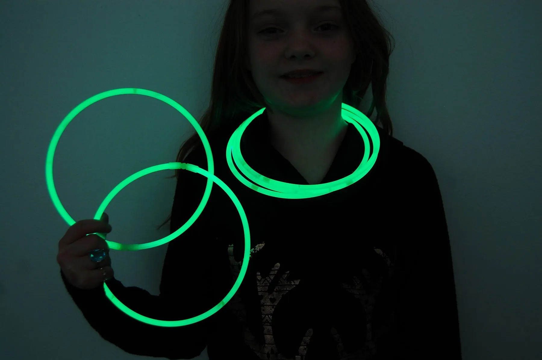 Premium Jumbo Green Glow Necklaces- 50 per package