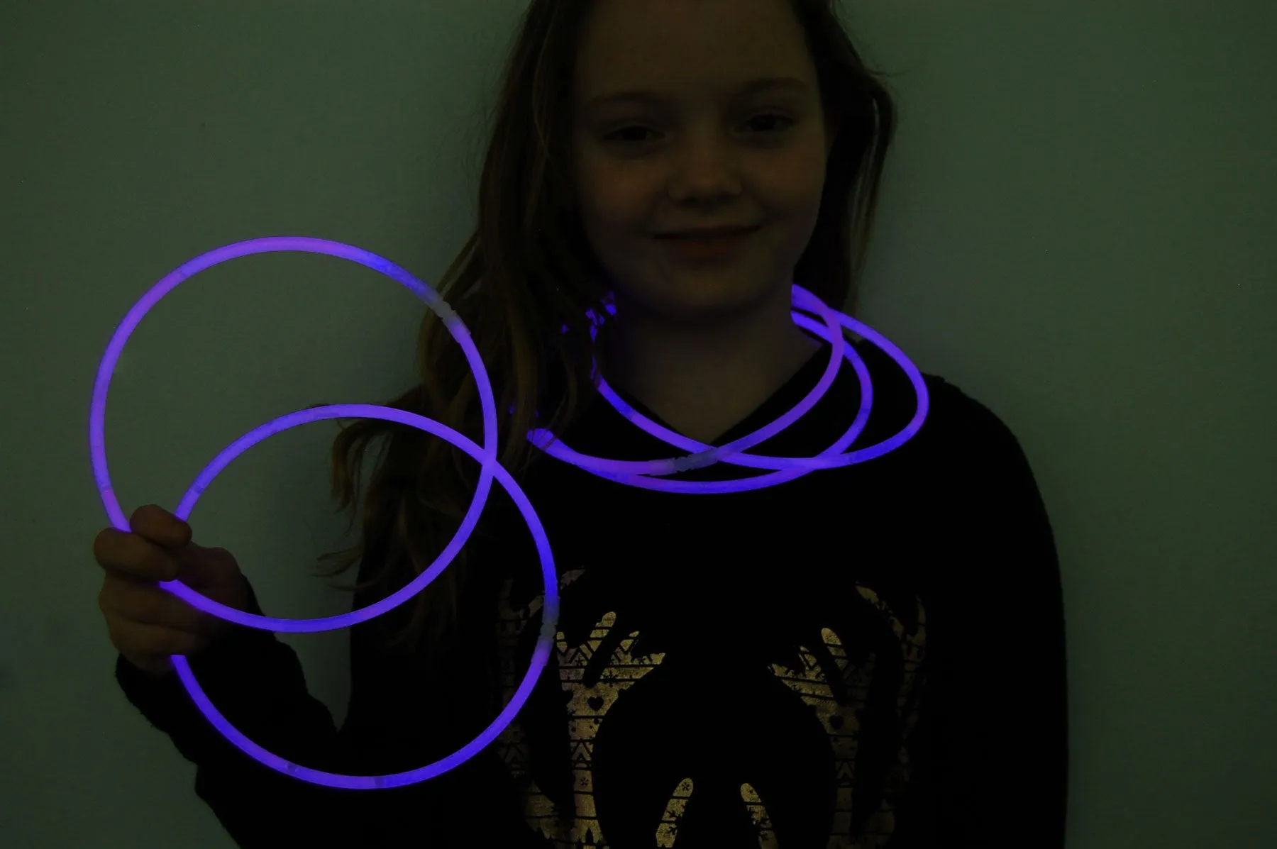 Premium Jumbo Purple Glow Necklaces- 50 per package