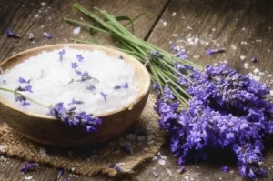 Pure Imported Dead Sea Salt with Organic French Lavender Buds