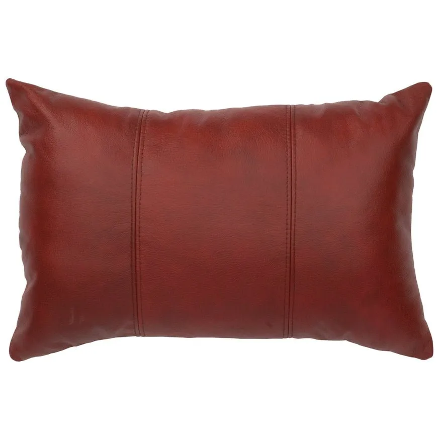 Red Leather Pillow