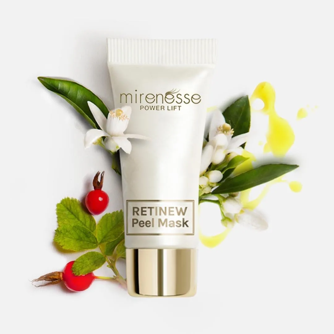 Retinew Peel Mask 4pce Kit- Retinol/Lactic Acid/Rosehip Oil 5g/0.17oz