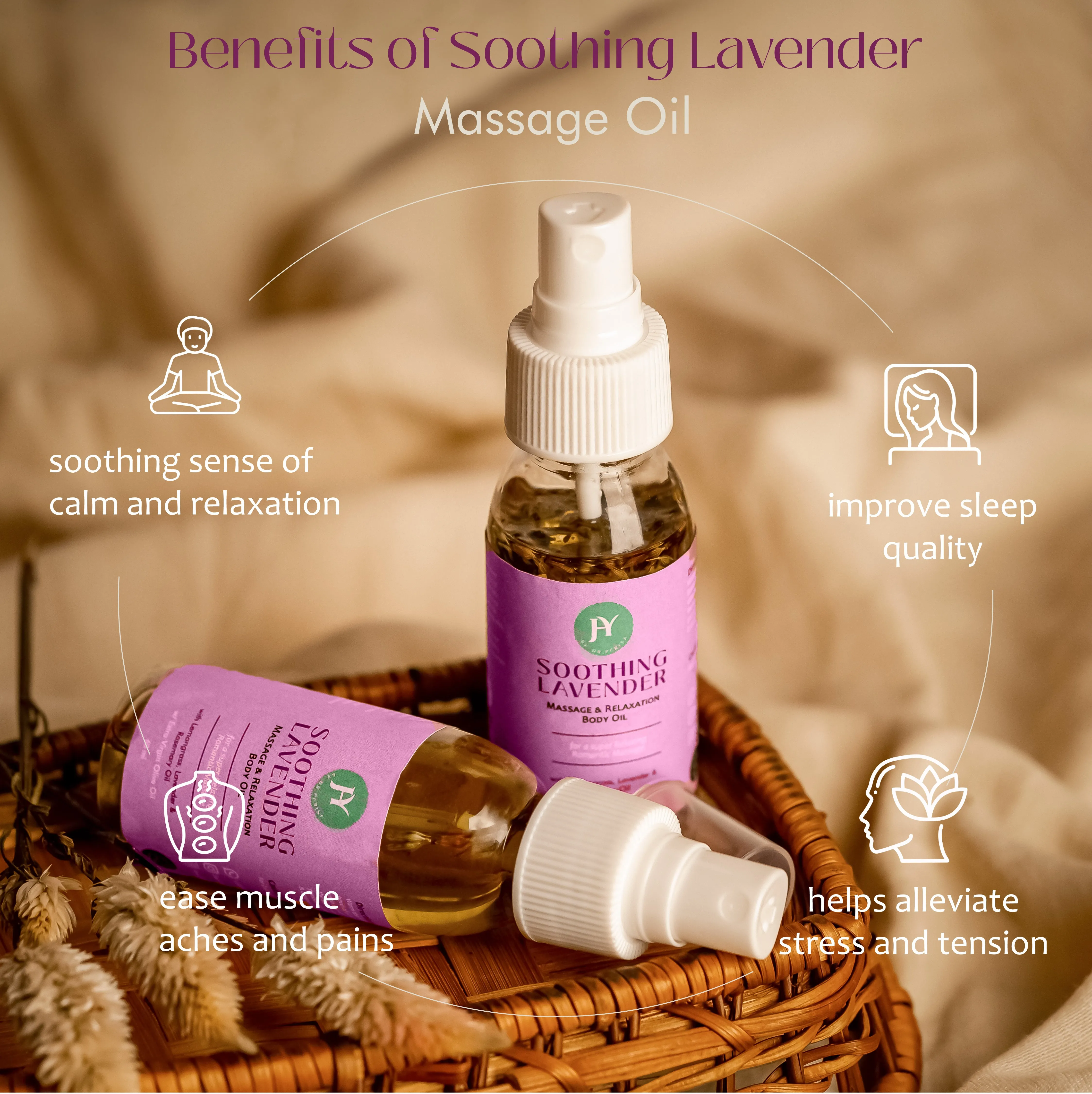 Soothing Lavender
Massage & Relaxation Body Oil