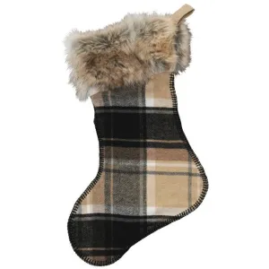 Trapper Plaid Christmas Stocking